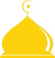 Beautiful Mosque or Muslim Praying Room Logo Vector Illustration