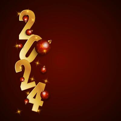 Happy new year 2024 greeting background design