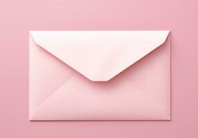 AI generated Paper envelope in a soft pink tone photo