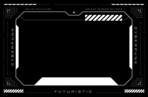 Futuristic frame streaming vector illustration. Live stream interface overlay frames for gamer broadcast.