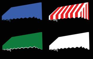 Four Variant Awnings vector