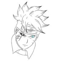 boruto dos azul vórtice dibujos animados personaje ilustración imágenes para colorante en vector formato