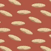 Pattern texture with bread vector