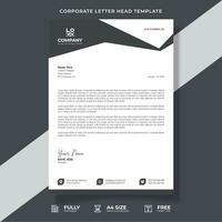 Corporate modern letterhead design template. creative modern letter head design template for your project. vector