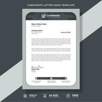 Corporate modern letterhead design template. creative modern letter head design template for your project. vector