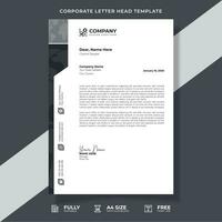 Corporate modern letterhead design template. creative modern letter head design template for your project. vector