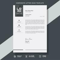 Corporate modern letterhead design template. creative modern letter head design template for your project. vector