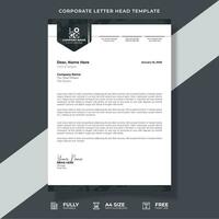 Corporate modern letterhead design template. creative modern letter head design template for your project. vector