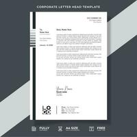 Corporate modern letterhead design template. creative modern letter head design template for your project. vector