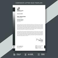 Corporate modern letterhead design template. creative modern letter head design template for your project. vector