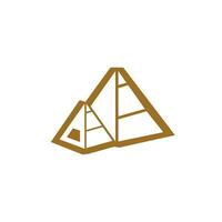 Triangle piramid icon and symbol vector template