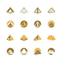 Triangle piramid icon and symbol vector template