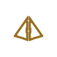 Triangle piramid icon and symbol vector template