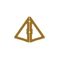 Triangle piramid icon and symbol vector template