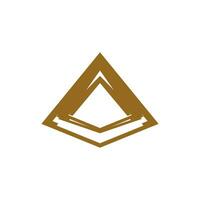 Triangle piramid icon and symbol vector template