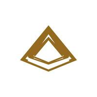 Triangle piramid icon and symbol vector template