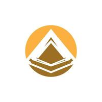 Triangle piramid icon and symbol vector template