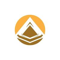 Triangle piramid icon and symbol vector template