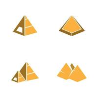 Triangle piramid icon and symbol vector template