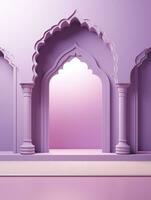 AI generated Ramadan kareem traditional islamic festival religious social media post design photo