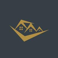 Modern Minimalist Real Estate Logo design. This logo uses simple elements vector