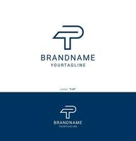 Simple and minimal TP Or PT letter Logo Design Vector, vector