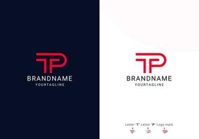 Simple and minimalist TP Or PT letter Logo Design Vector, vector