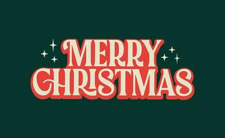 Merry christmas lettering design. vector