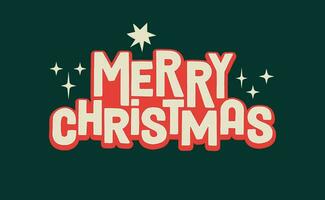 Merry christmas lettering design. vector