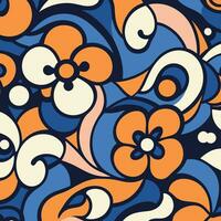 vector retro 60s groovy print vintage abstract background