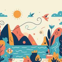 Vector flat design vector style illustration