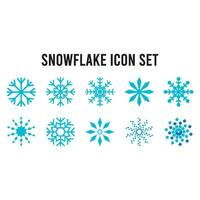 icon set of snowflakes, ornaments vector