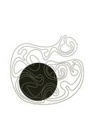 Abstract aesthetic boho background vector