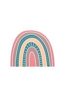 Decorative boho rainbow design element vector