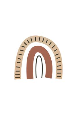 Decorative boho rainbow design element