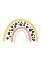 Decorative boho rainbow design element vector