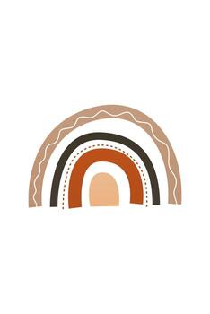 Decorative boho rainbow design element vector