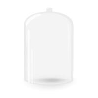 Transparent glass lid for storing and covering food with shadow and highlights for many various uses vector