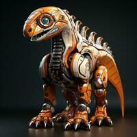 ai generado robot parasaurolophus kartun 3d foto