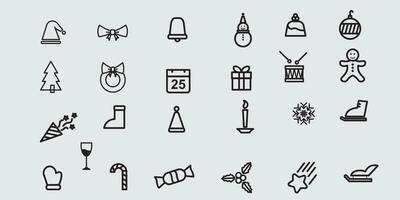 Collection of Christmas vector icons, perfect for a christmas theme.