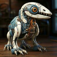 AI generated 3D cartoon Corythosaurus robot photo