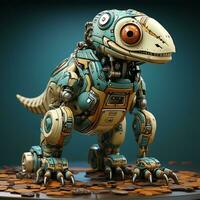 AI generated 3D cartoon Corythosaurus robot photo