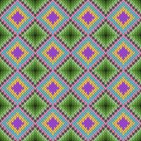 Seamless knitting pattern, square shape. vector