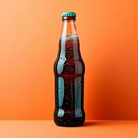 AI generated Bottle of Cola, sparkling water - AI generated image photo