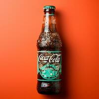 AI generated Bottle of Cola, sparkling water - AI generated image photo