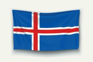 bandera de islandia vector