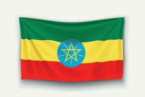 bandera de etiopia vector