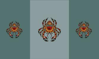 big crab vector illustration mascot design