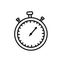 Stopwatch isolated on a white background. Sports equipment. Vector hand-drawn illustration in doodle style. Perfect for logo, decorations, various designs. Healthy lifestyle.