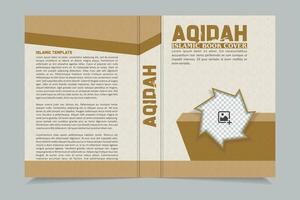 Arabic islamic book cover design, al quran vector